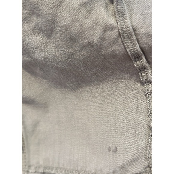Free People Moonchild Military Shacket Med Green Denim Shirt Jacket Distressed - Picture 8 of 16